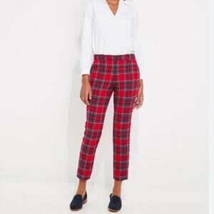 Vineyard Vines Nantucket Tartan Red Plaid Cocktail Ankle Pants Size 6